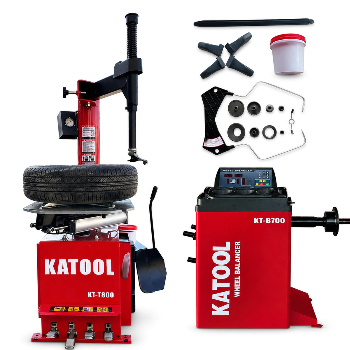 Katool KT-T800 + KT-B700 - Tire Changer and Balancer Combo
