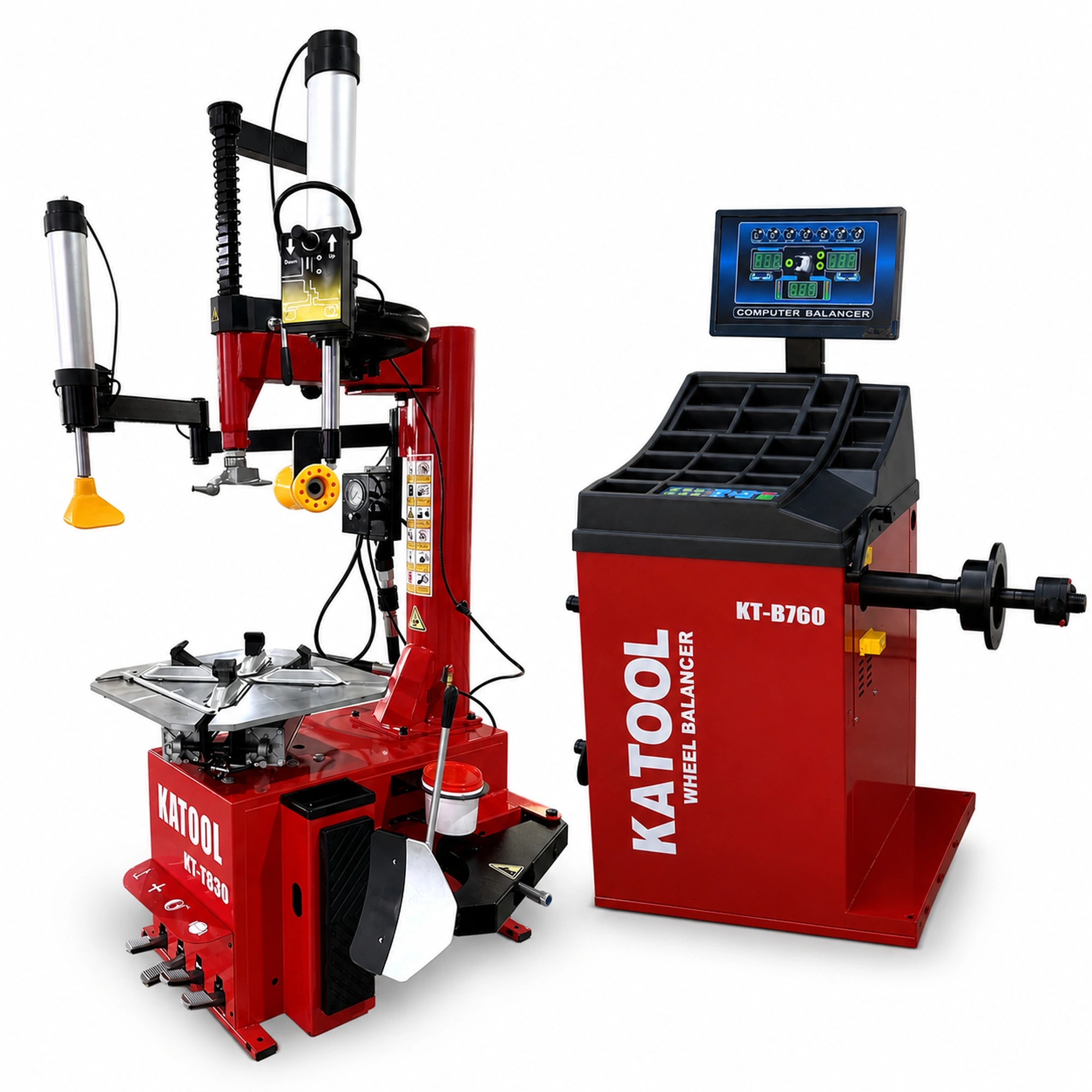 Katool KT-T830 + KT-B760 - Tire Changer and Balancer Combo