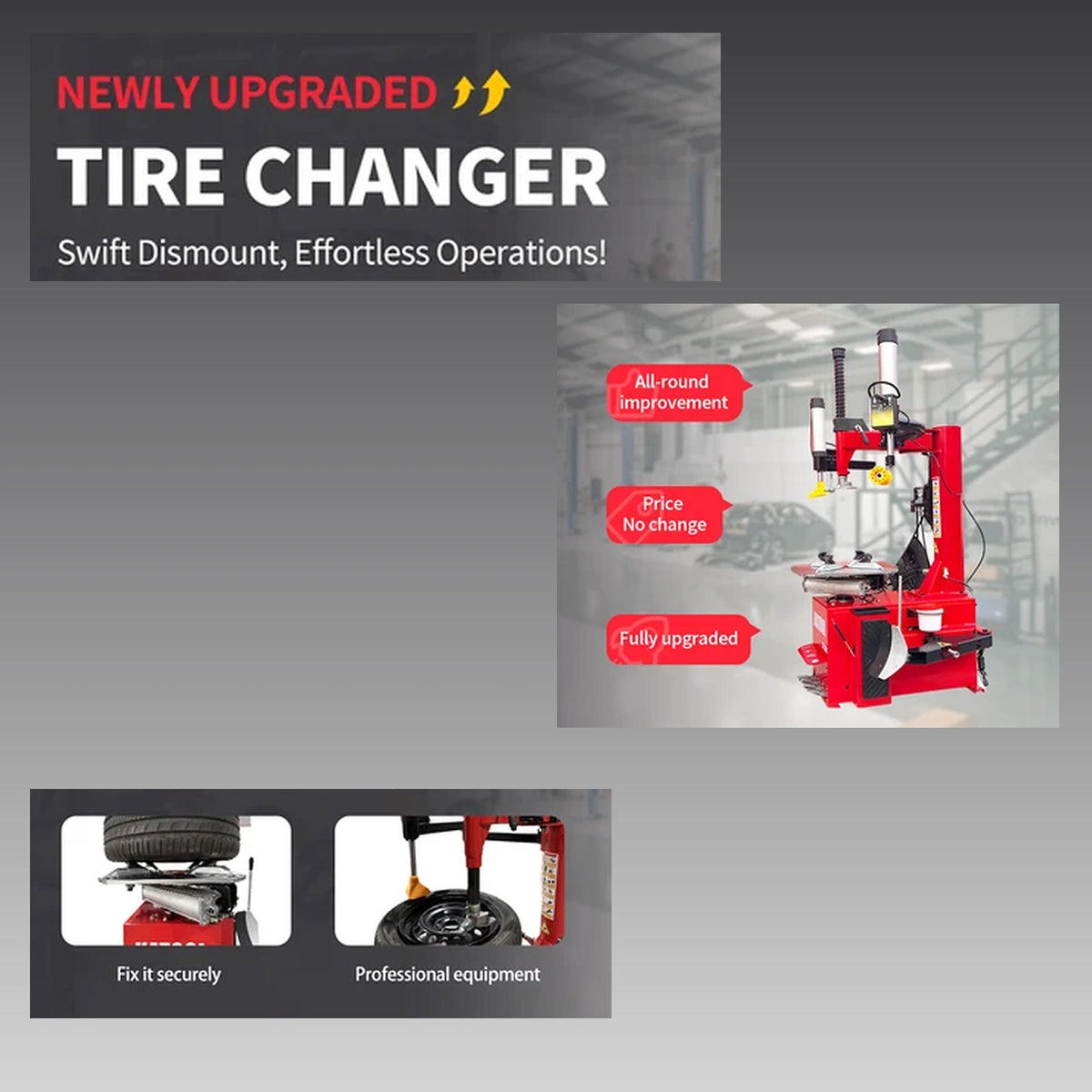 Katool KT-T830 - Rim Clamp Tire Changer (Assist Arm)