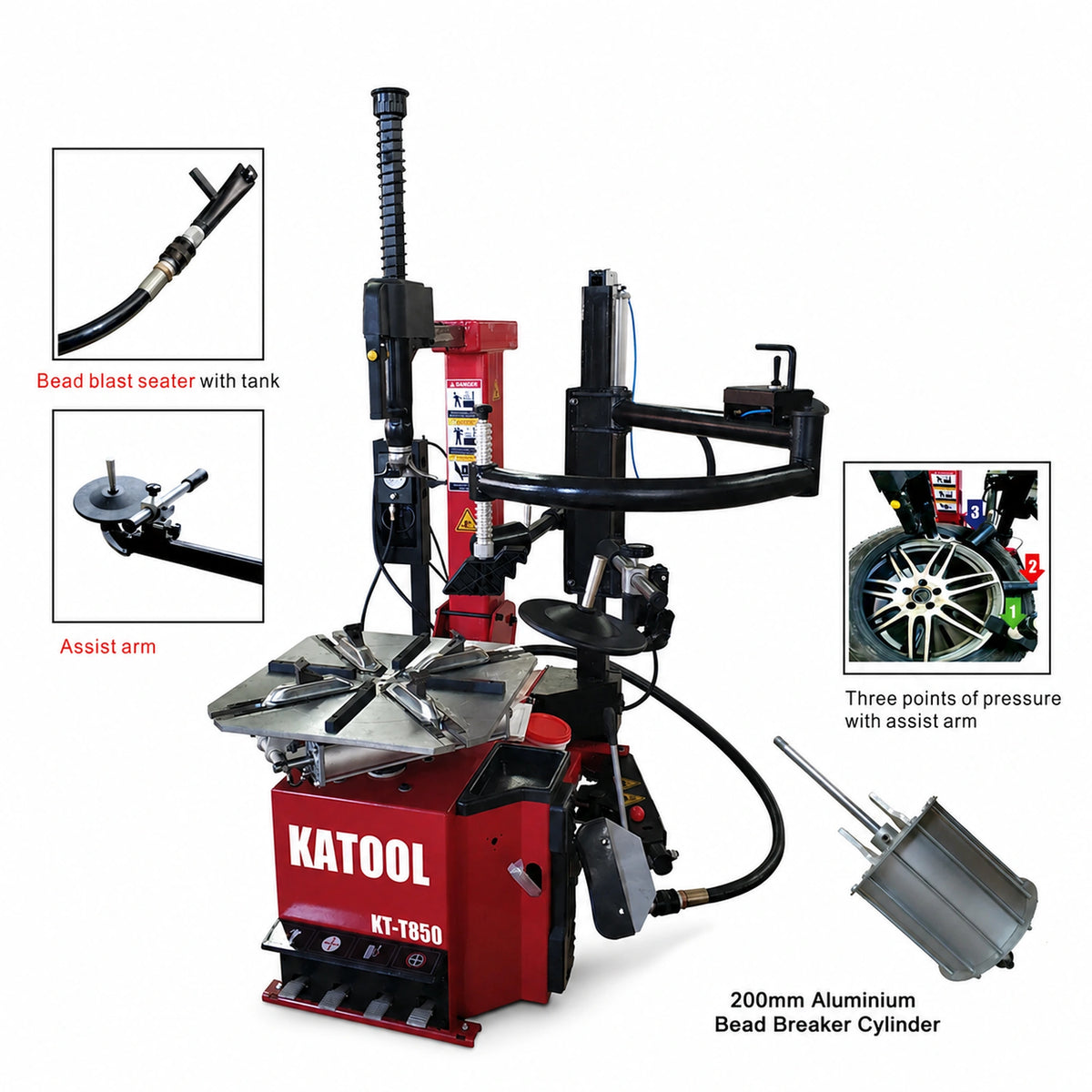 Katool KT-T850 + KT-B760 - Tire Changer and Balancer Combo