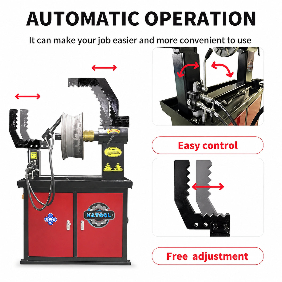 Katool KT-WL69 – Wheel Straightener (Hydraulic, 22.5 in)