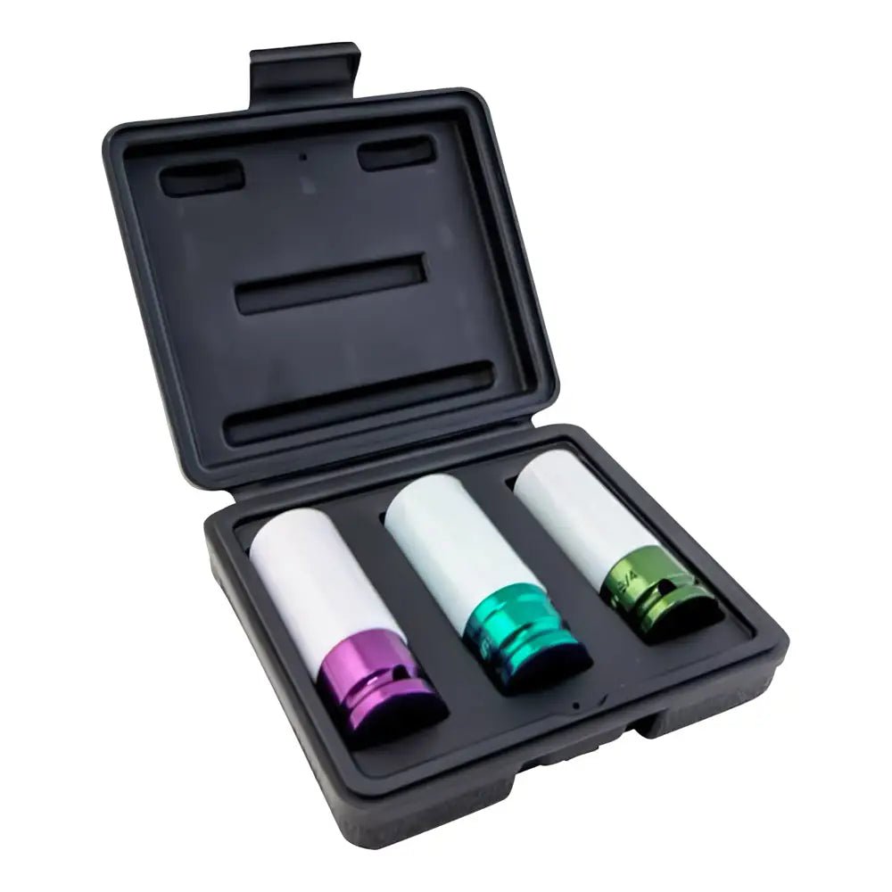 OMEGA 83002 1/2" Dr. SAE Coated Impact Socket Set, 3 pcs