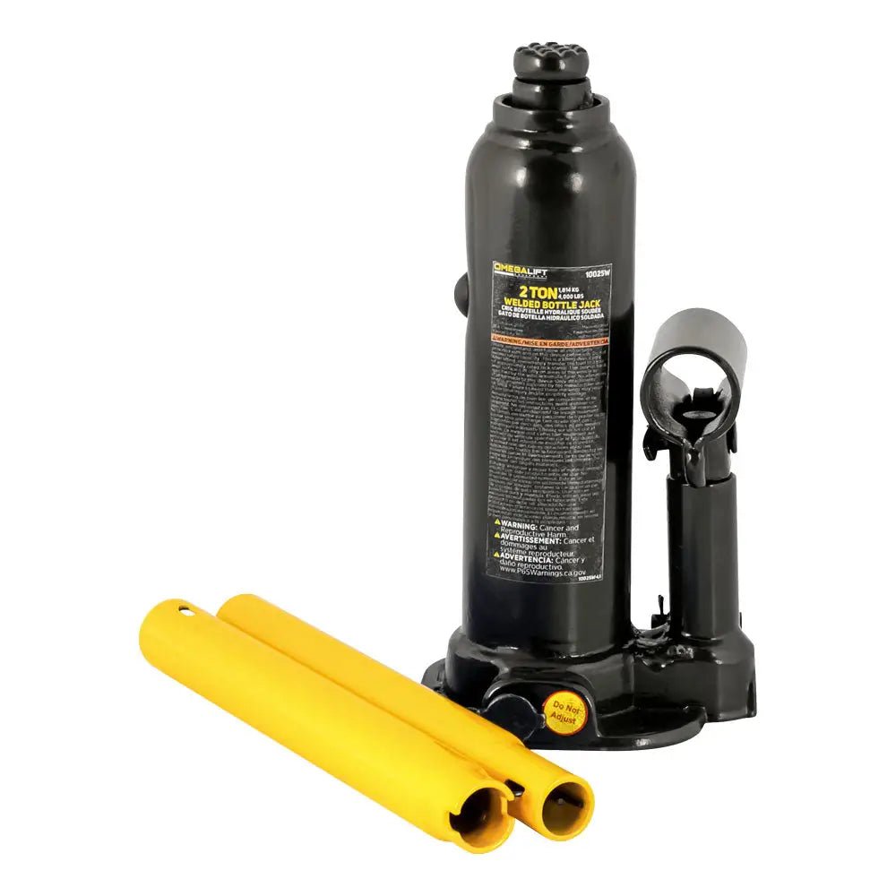 OMEGA 10025W 2 Ton Side Pump Bottle Jack, Welded Base