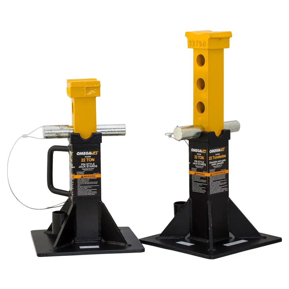 OMEGA 32225B 22 Ton Truck Stand Pin Style, Pair