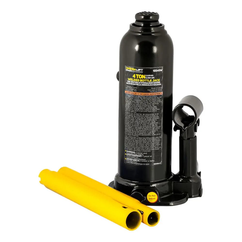 OMEGA 10045W 4 Ton Side Pump Bottle Jack, Welded Base