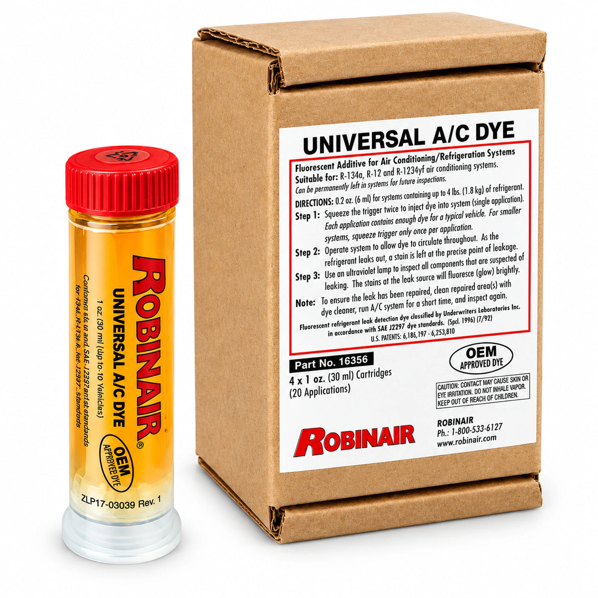 Robinair 16356 Universal A/C UV Dye