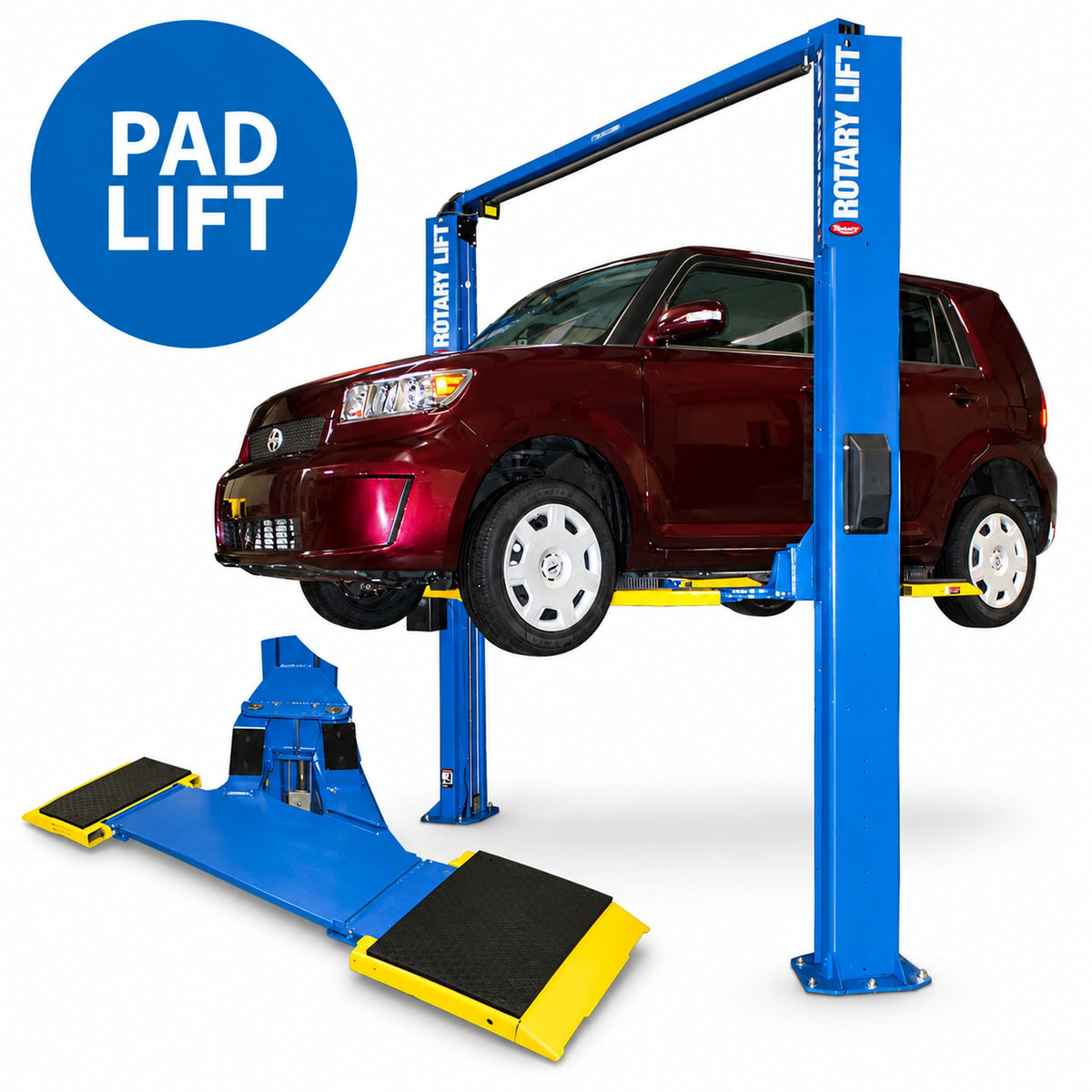 Rotary SPOA7-MP - Two-Post Lift with Asymmetric Pad Lift