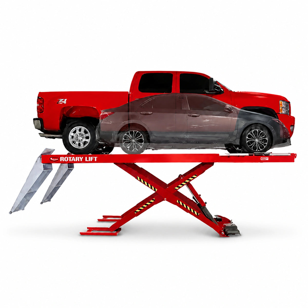 Rotary XA14 - 14,000 lb Alignment Scissor Lift, 2 Rolling Jacks