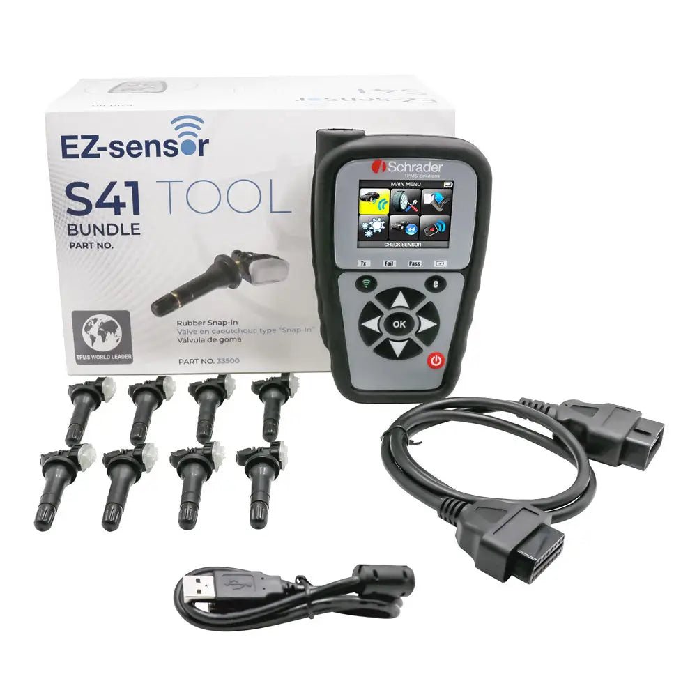 SCHRADER EZ SENSOR ATEQ TPMS DIAGNOSTIC RELEARN PROGRAMMING TOOL W/ 8 SENSORS