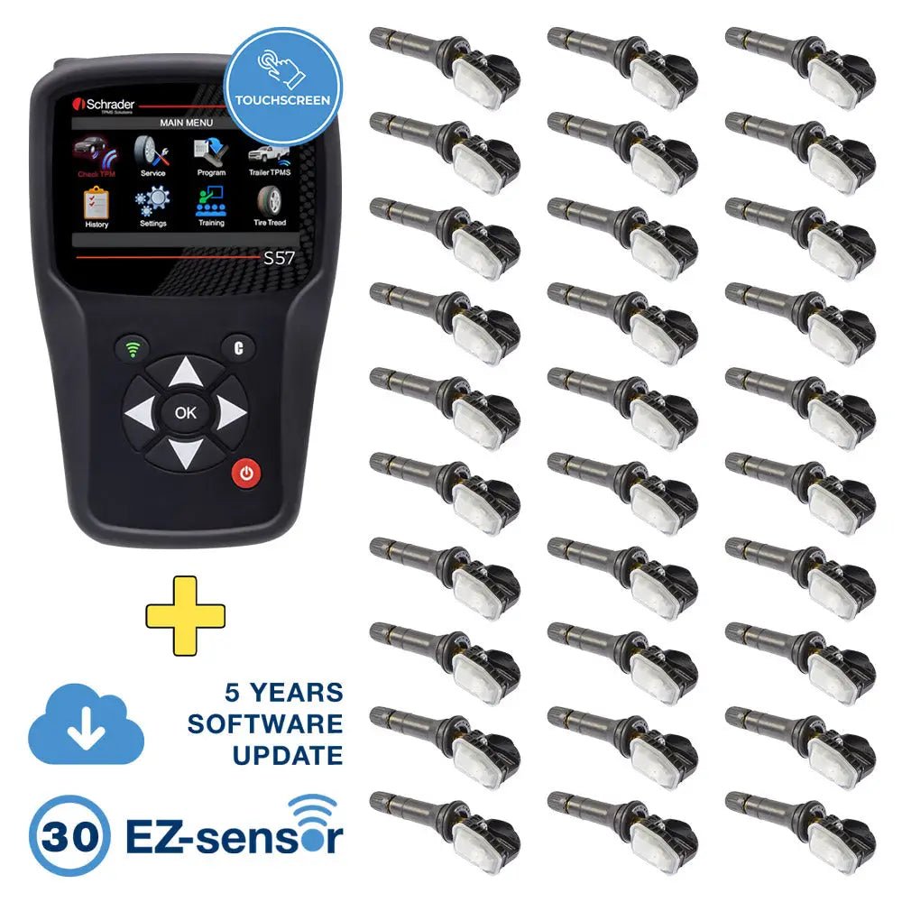 SCHRADER 21057-S57EZ30 S57 TPMS TOOL W/ 30 EZ-SENSORS, 5 YEARS UPDATE BUNDLE