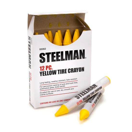 STEELMAN STL-073Y Steelman Yellow Tire Marking Crayons (Box of 12)