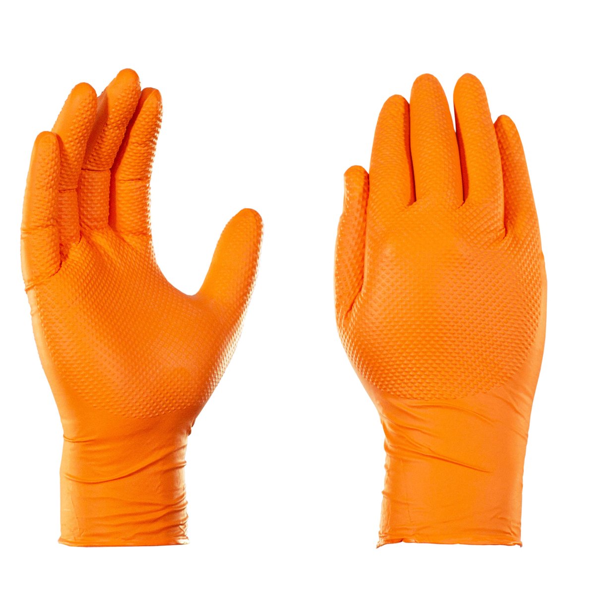 MT-RSR 36-10A-100M Nitrile Gloves, 8mil Diamond Texture, Orange, Medium