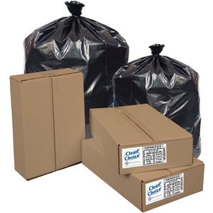 MT-RSR 38-2056-150 56-Gallon Black HDPE Can Liner, 22 Micron, Extra Heavy, Box of 150