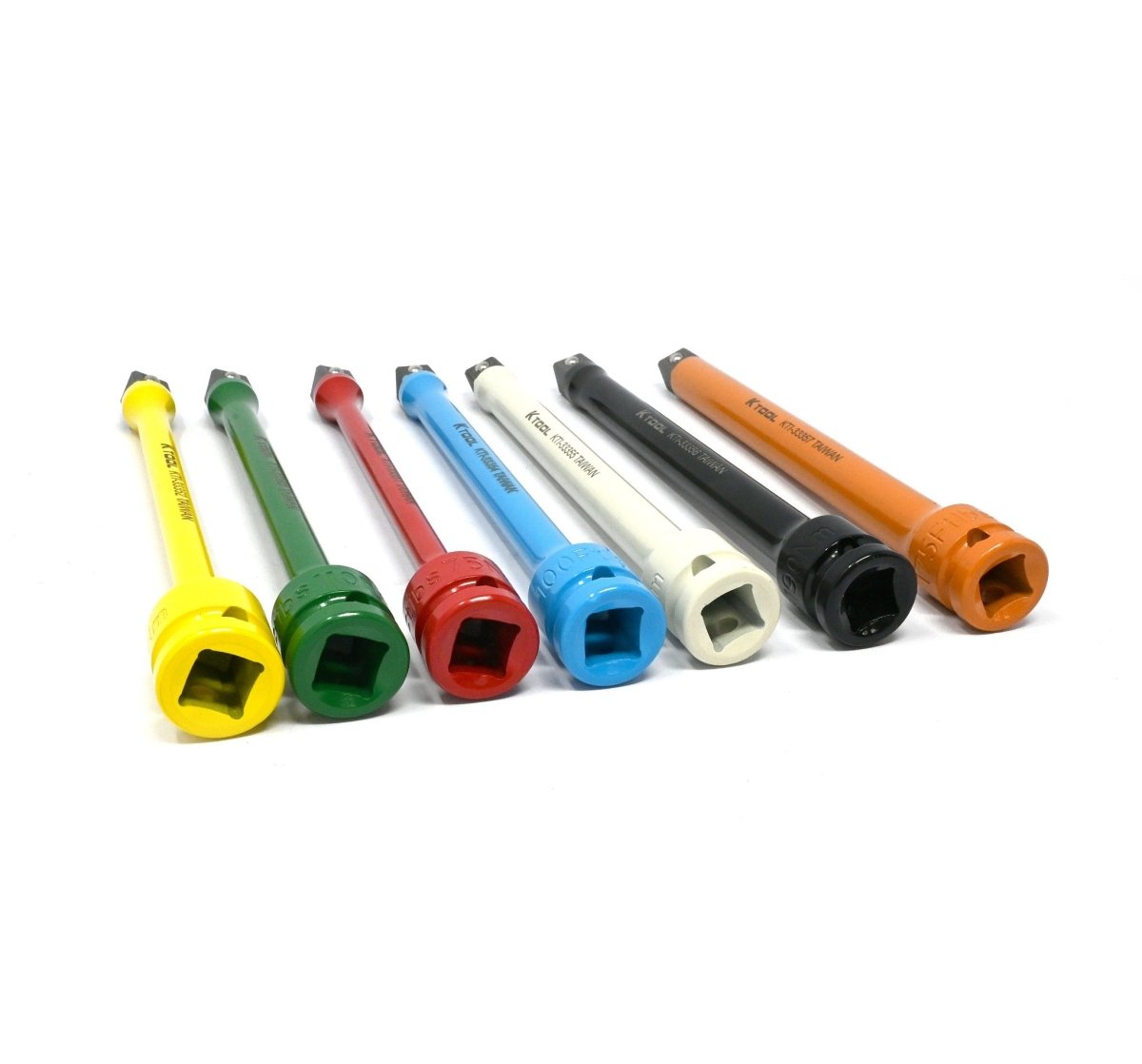 K-TOOL K-3350 7-Pc 1/2" Drive Torque Extension Set, 55-175 ft-lbs, Color-Coded, Impact-Ready