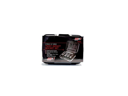 MT-RSR 14-TSKIT 5-Piece Drive Twist Socket Set, CR-MO Steel, 1/2" Drive, Heavy Duty Blow Molded Case