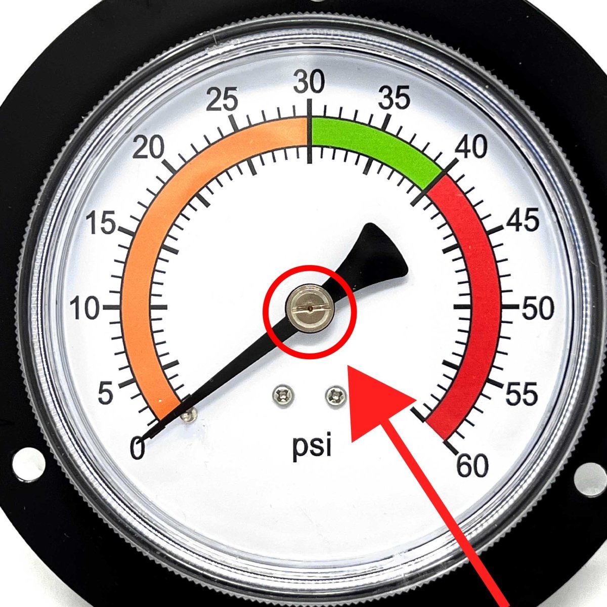 MT-RSR 107985 Air Gauge for Tire Changers, PSI Readings, Clear Markings