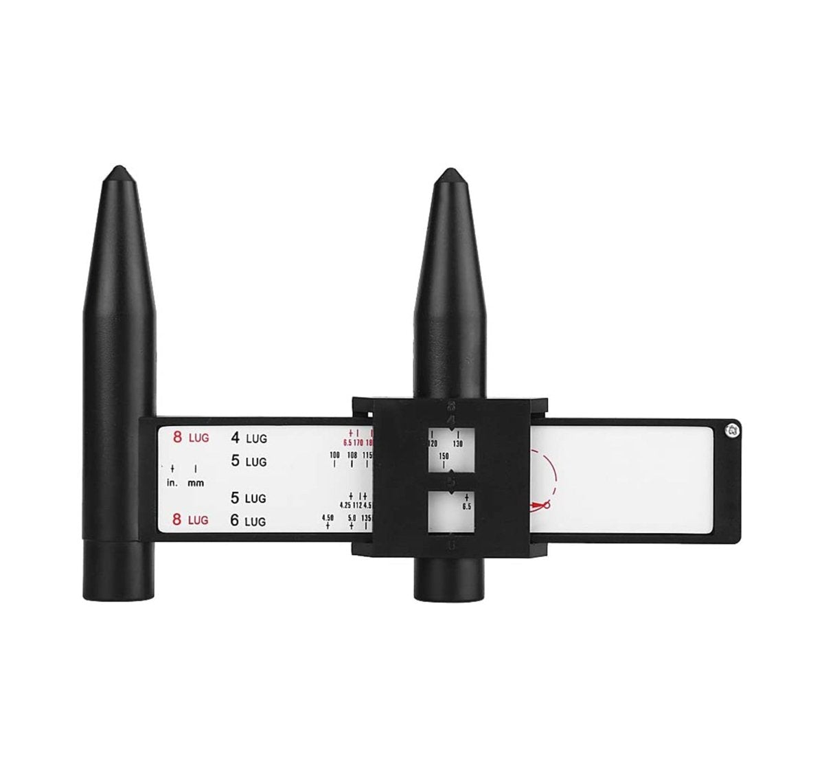 MT-RSR 113113 Wheel Bolt Pattern PCD Caliper Gauge, 4, 5, & 6 Lug Wheels