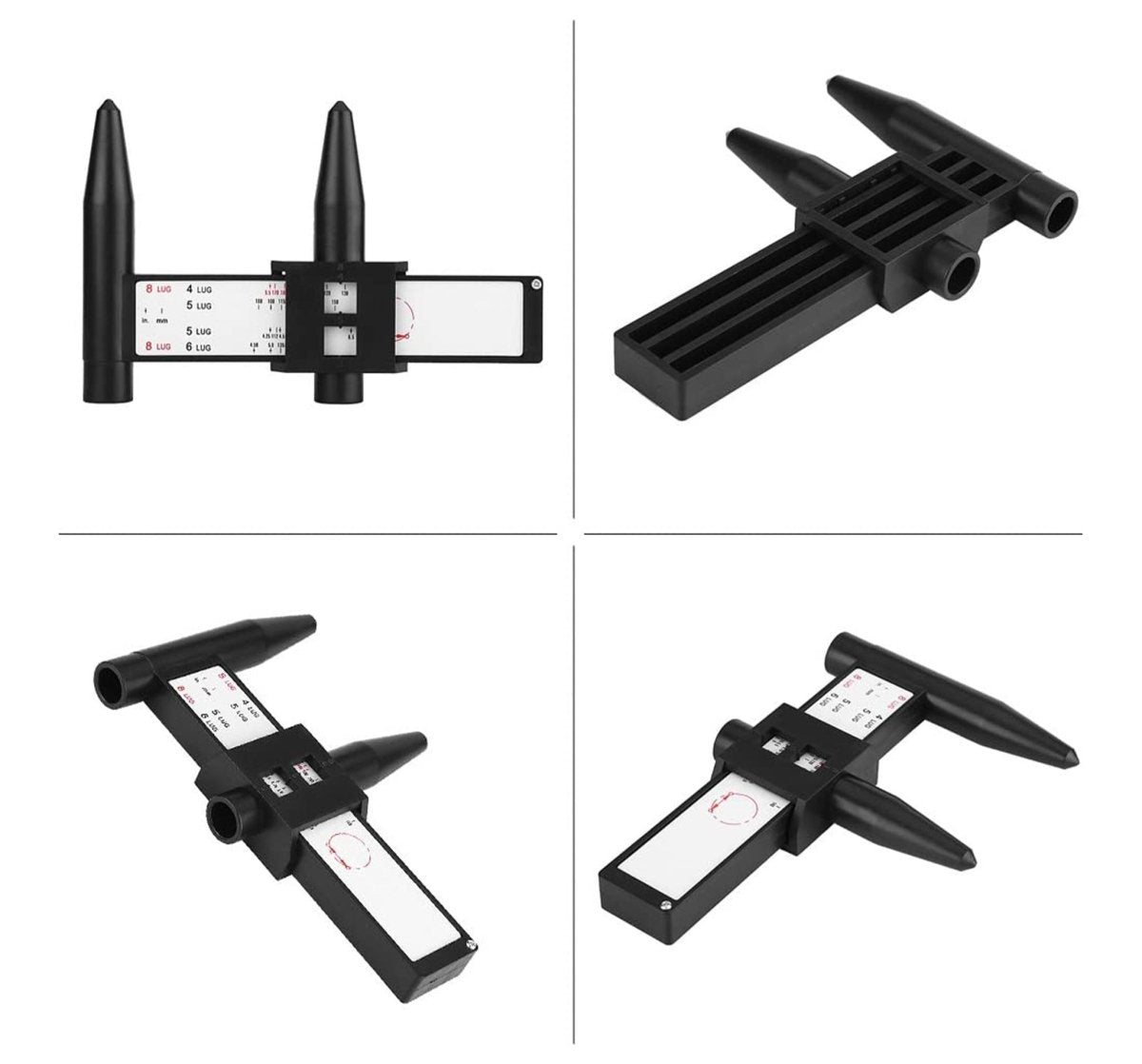 MT-RSR 113113 Wheel Bolt Pattern PCD Caliper Gauge, 4, 5, & 6 Lug Wheels