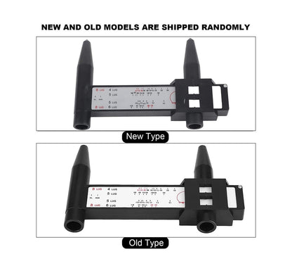 MT-RSR 113113 Wheel Bolt Pattern PCD Caliper Gauge, 4, 5, & 6 Lug Wheels