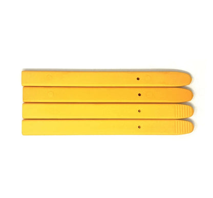 MT-RSR 11400098Y set of four long yellow socks for 18135 stacked together on white background