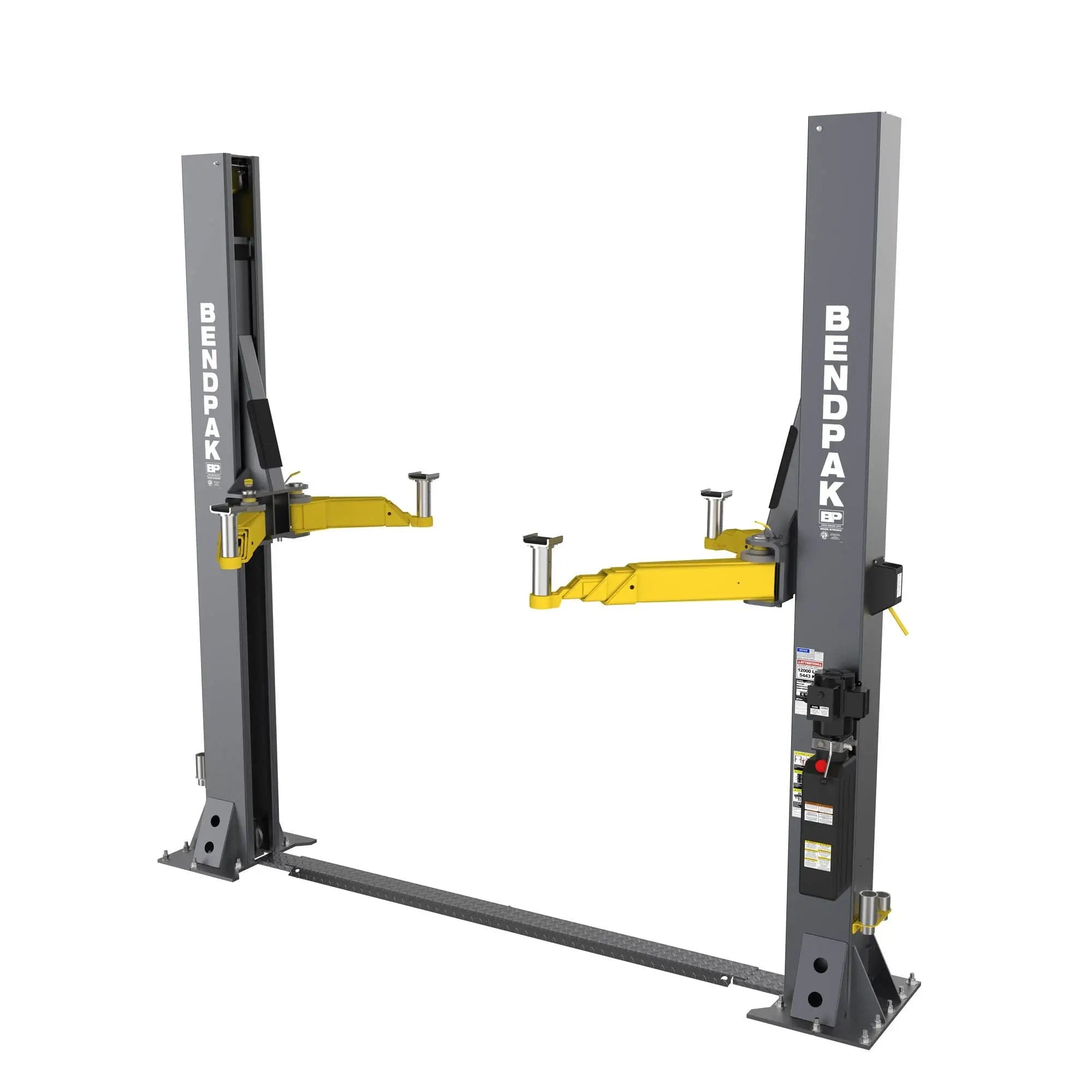 BendPak 12APF Two-Post Car Lift for Garage - 12,000 lb - Open-Top Low Ceiling