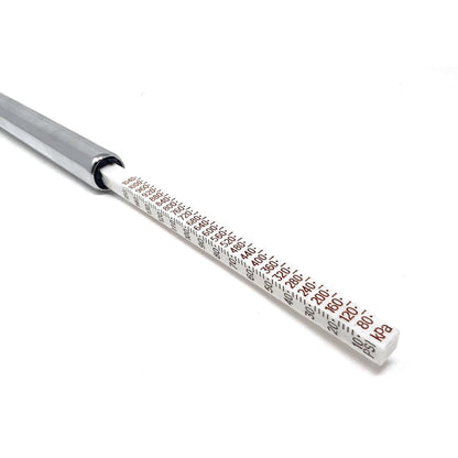 MT-RSR 14-155 Straight-On Dual Foot Air Gauge, 12", 10-150 PSI, Chrome