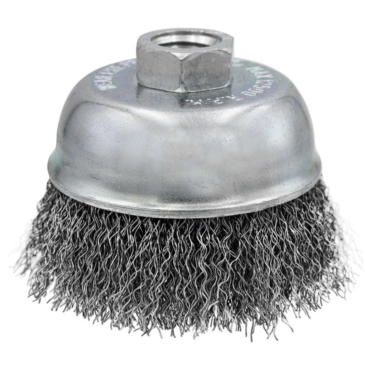 MT-RSR S-14076 Wire Wheel Brush, 3" Crimped, 0.014 Wire, 5/8"-11 Arbor Hole