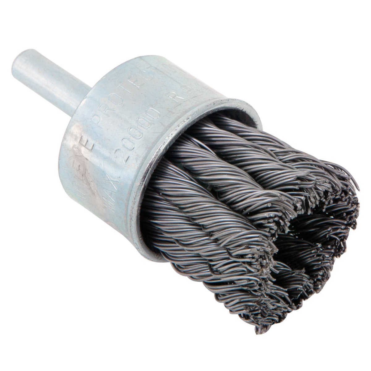 MT-RSR S-14185 Knotted End Wire Brush, 1-1/8" with 1/4" Shank, 22,000 RPM