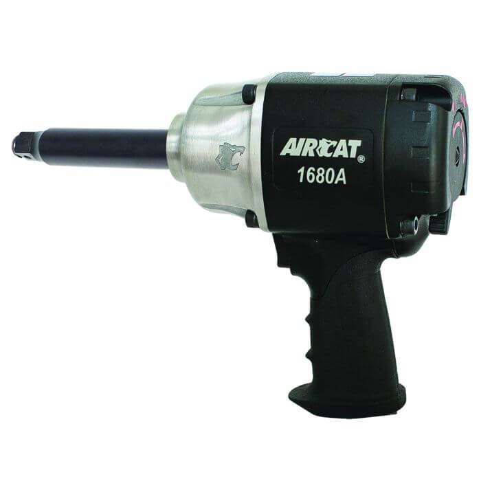 AIRCAT ACA-1680A6 3/4" Impact Wrench, 6" Extended Anvil, 1,400 ft-lbs Max Torque