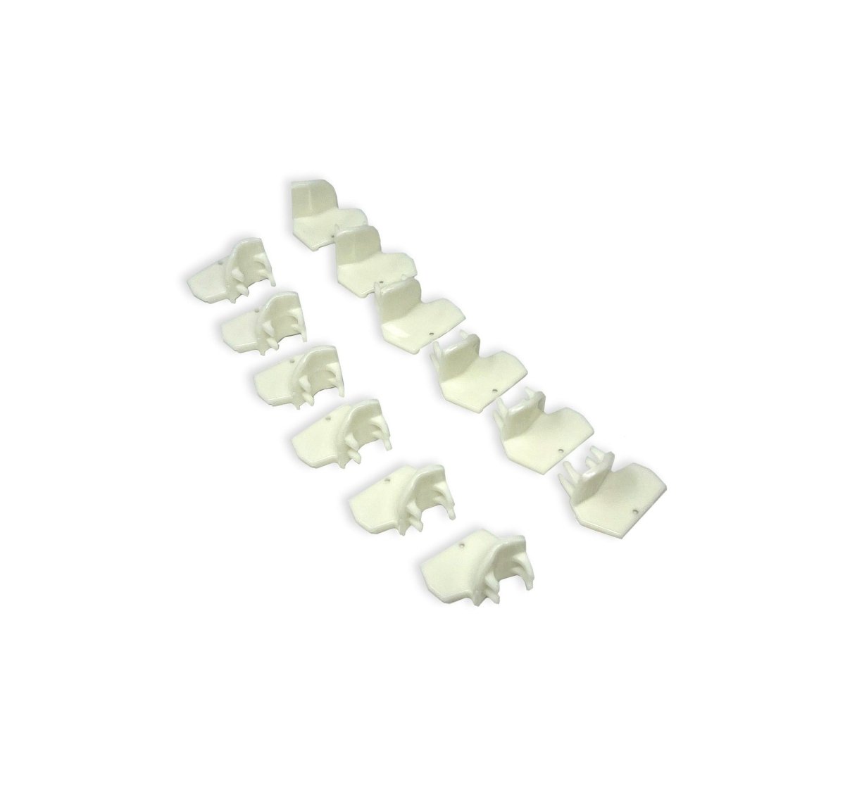 MT-RSR 182963 pack of twelve white SS head inserts arranged in rows on white background