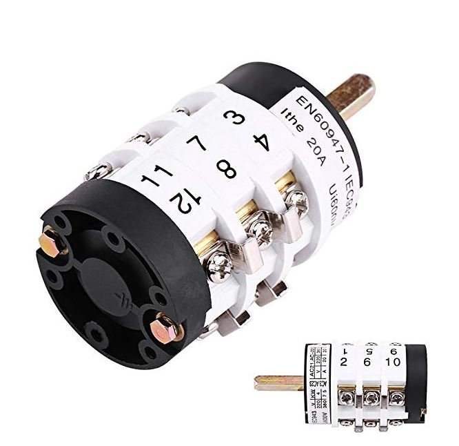 MT-RSR 184390 Tire Changer Forward/Reverse Switch, 20A, 220V/380V, 6mm Shaft