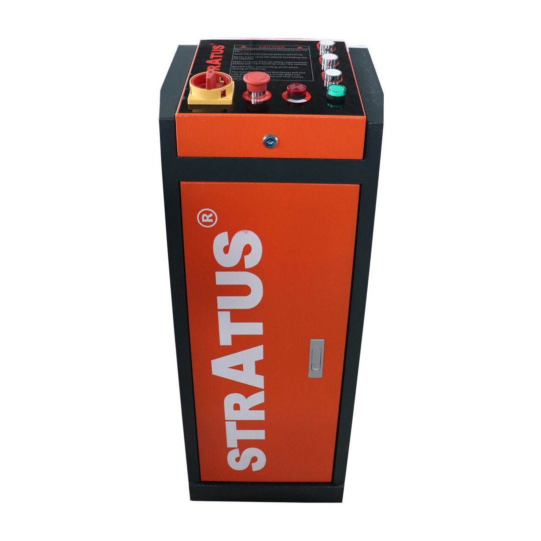 Stratus | Extra Wide Commercial Grade Open Center Mobile Mid Rise Electric Safety Lock Release Scissor Vehicle Lift | SAE-MS9000X