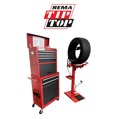 MT-RSR MT-TRK06 Tire Repair Toolbox Kit, w/ Worklight, Tire Spreader & Milwaukee Buffer