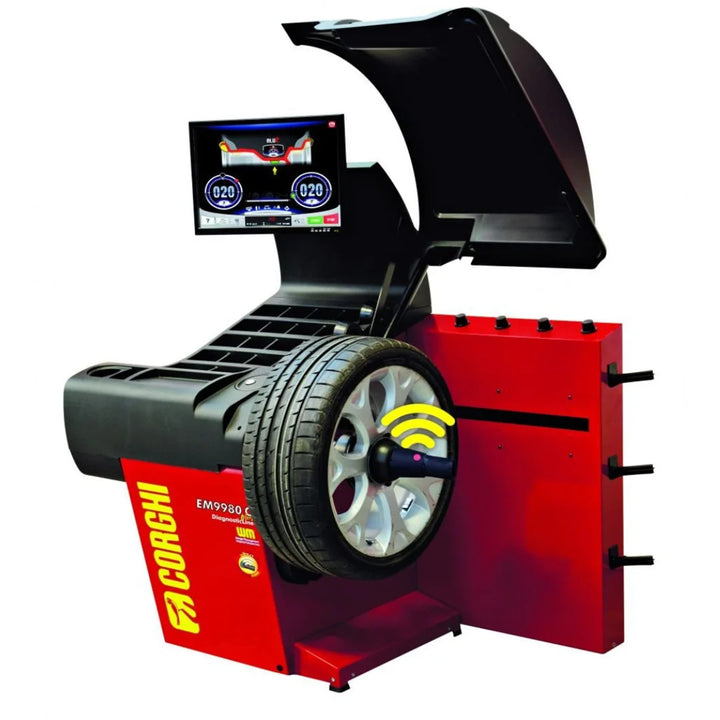 CORGHI | EM9980C | Plus DiagnosticLine Super-Automatic Wheel Balancer with Touchscreen Monitor