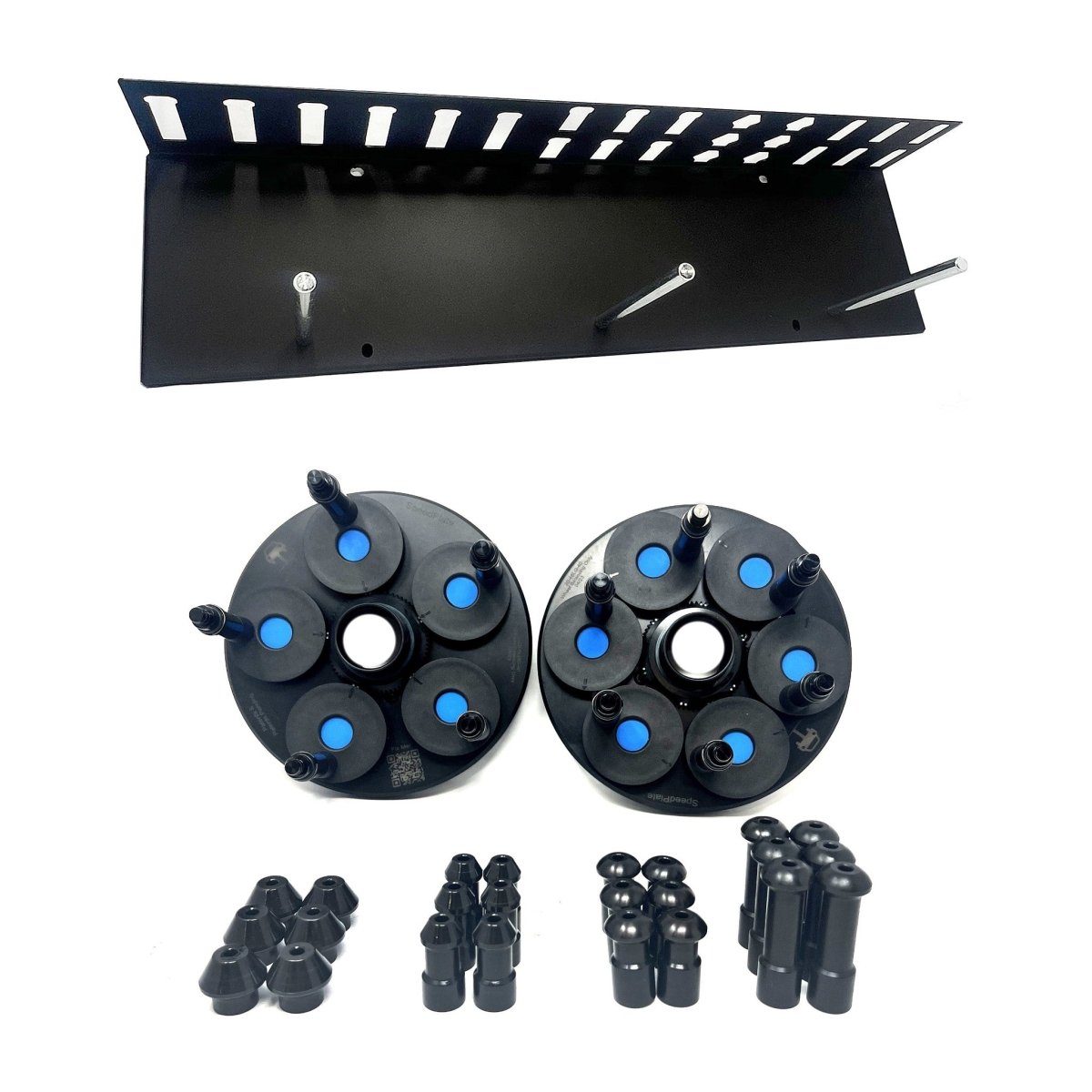 MT-RSR 20-LCSSB-40 SpeedPlate LC+ storage board with two plates and adapters displayed.