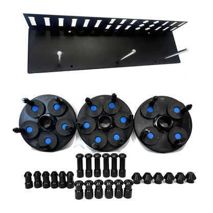 MT-RSR 20-PROAB-40 SpeedPlate Pro wall board holding plates, spacers, and mounting hardware.