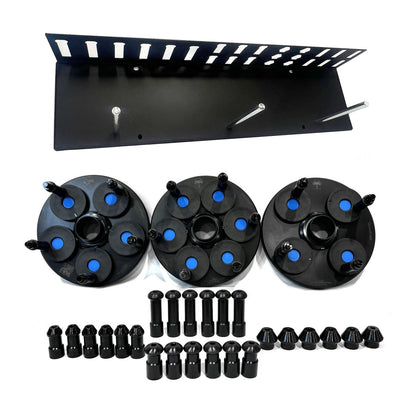 MT-RSR 20-PROSB-40 SpeedPlate Pro storage board holding plates, spacers, nuts, and hardware set.