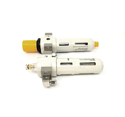 MT-RSR 21200 Automatic Air Filter Regulator Lubricator, 230 PSI Max, 140°F Max Temp, 25 Micron Filter