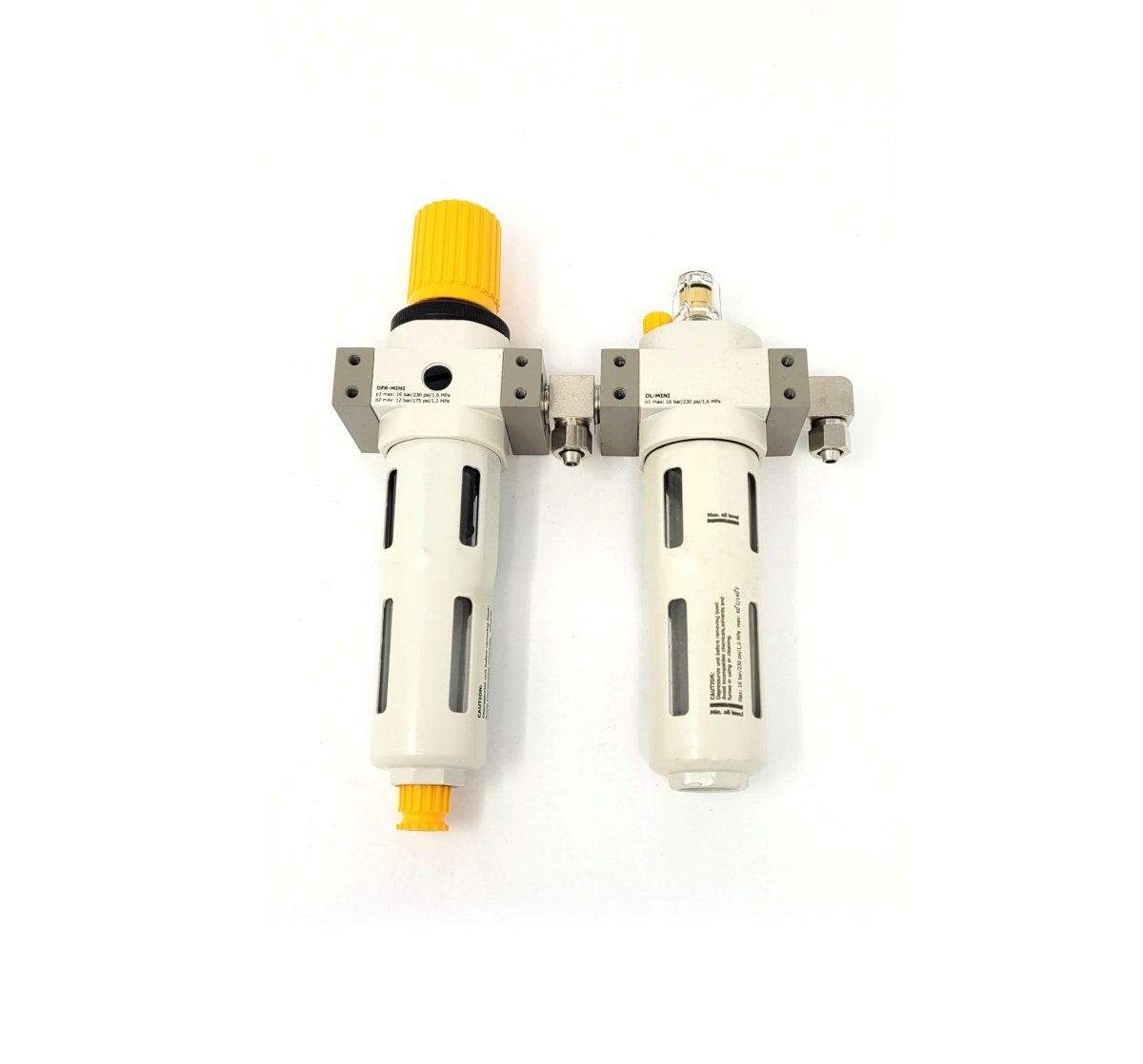 MT-RSR 21200 Automatic Air Filter Regulator Lubricator, 230 PSI Max, 140°F Max Temp, 25 Micron Filter