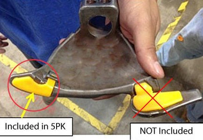 MT-RSR 28119 yellow tire changer insert protecting wheel rim on machine jaw during service