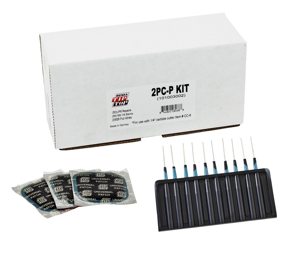 REMA REM-2PC-P KIT Tire Repair Kit, UP6 Patch (30), 193 Stem (30) & 626 Pulling Wires (3)