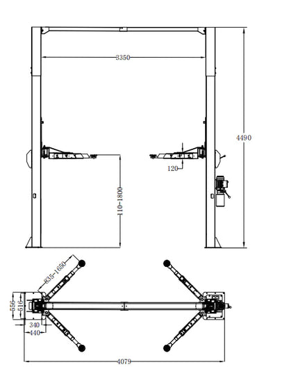 Katool KT-M150D Two Post Lift