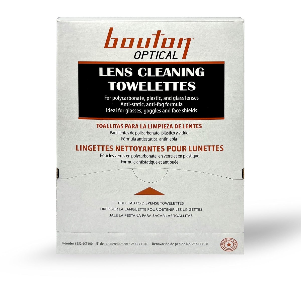 MT-RSR 38-220 Lens Cleaning Towelettes, 100pk Dispenser