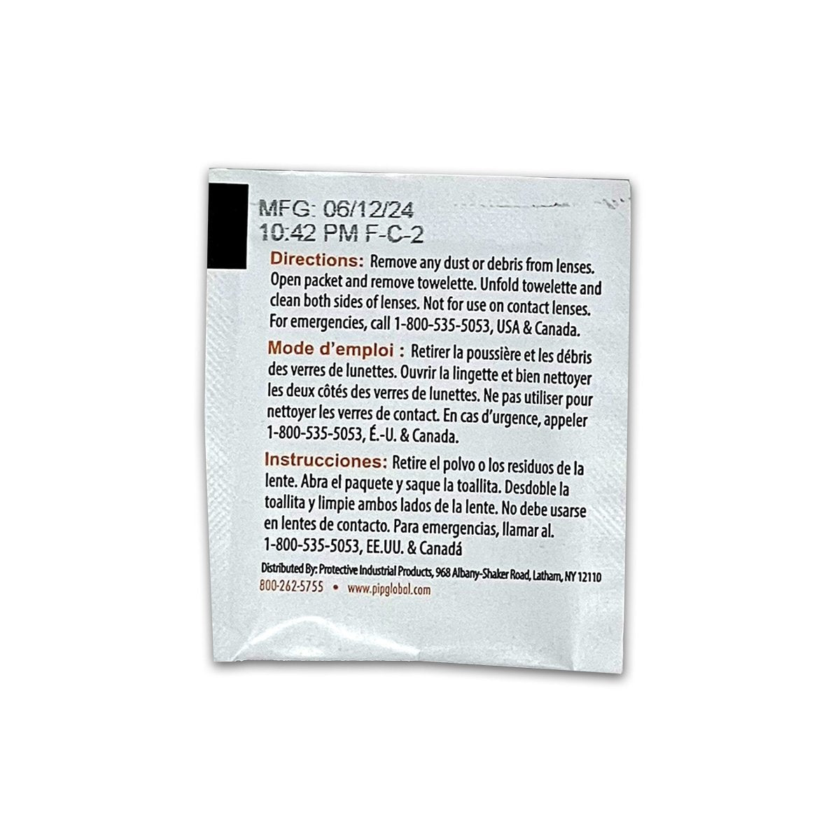 MT-RSR 38-220 Lens Cleaning Towelettes, 100pk Dispenser