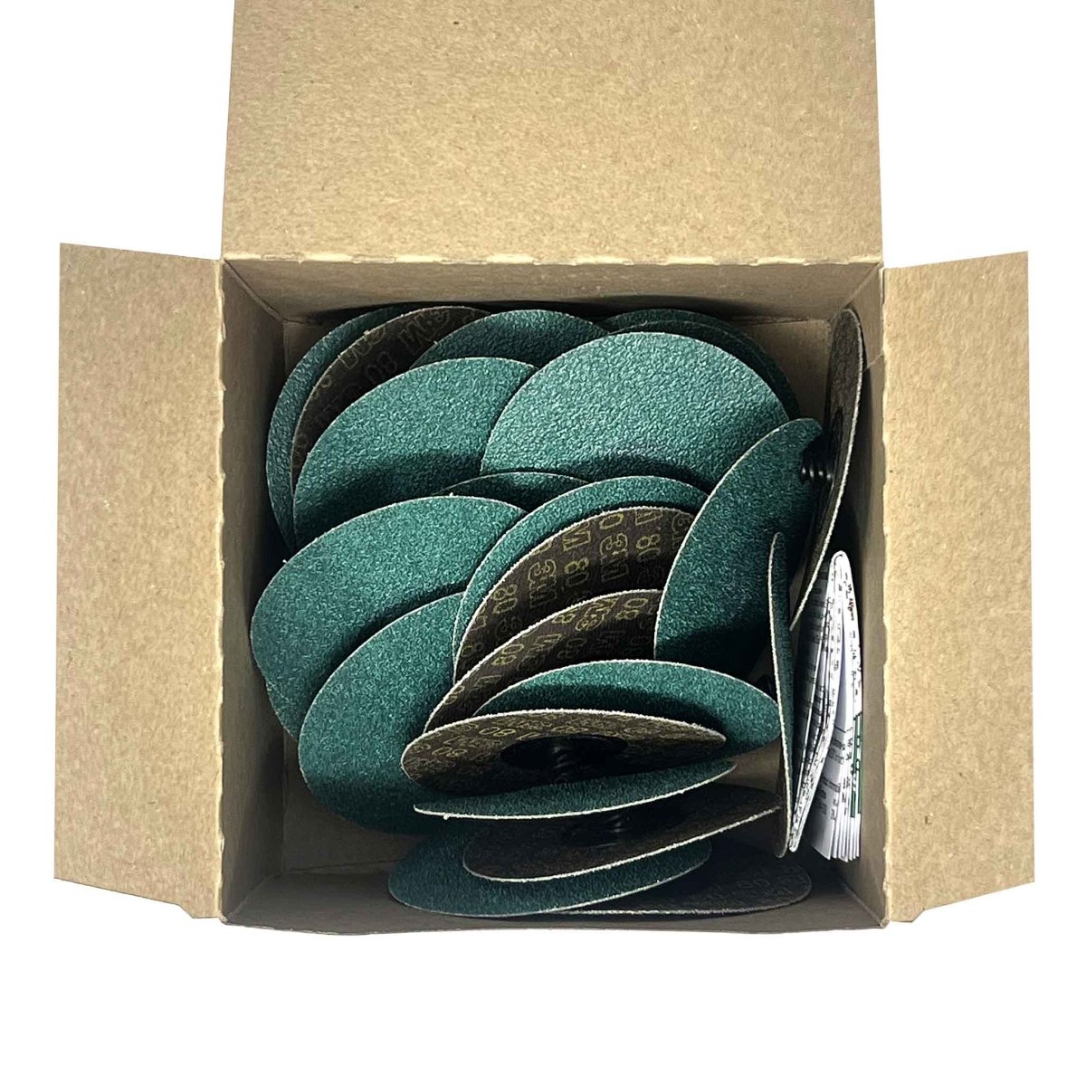 3M 3M-36536 Green Corps Roloc Disc, 3" 80 Grit (25 Pack)