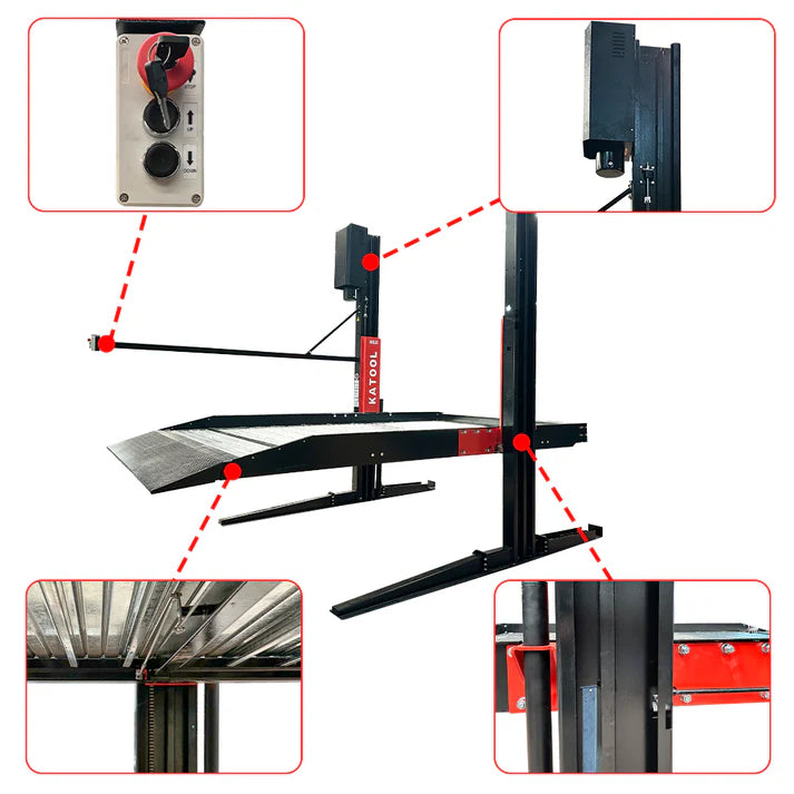 Katool KT-P2700 6,600lbs Two Post Parking Lift