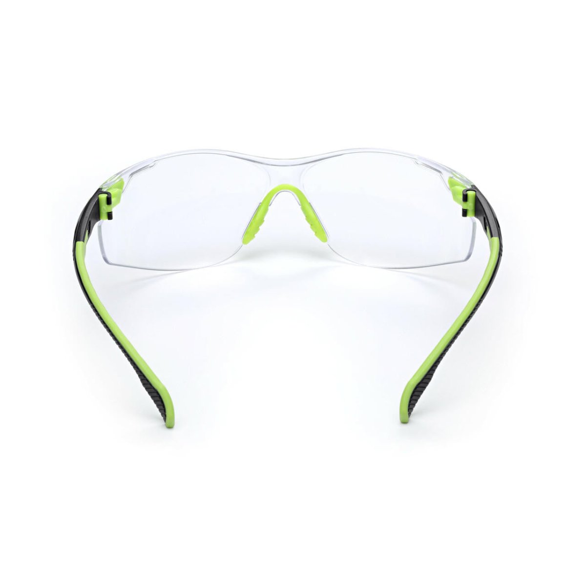 3M S1201SGAF Protective Eyewear, Clear Poly Anti-Fog Lens, Green/Black Frame