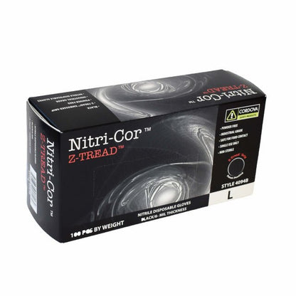 MT-RSR 36-10-100XXL Nitrile Gloves, 6mil Z-Tread Textured – XXL, Box of 100
