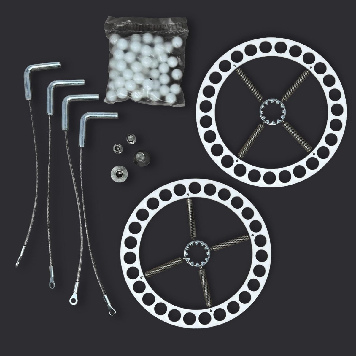 MT-RSR 41-11 Turn Plate Repair Kit, 9/16" Delrin Balls, Lock Pins, Retainer with Springs