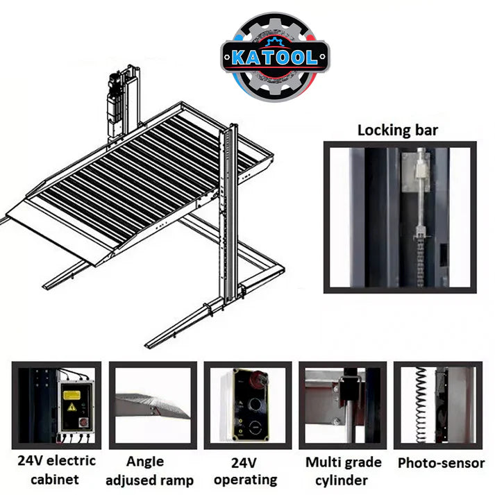 Katool KT-P2700 6,600lbs Two Post Parking Lift